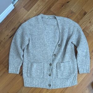Uniqlo Women's Light Brown Cardigan Sweater